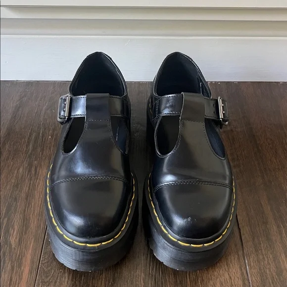 NWT DR MARTENS Bethan Polished Smooth Leather Platform Shoes! - Picture 6 of 10